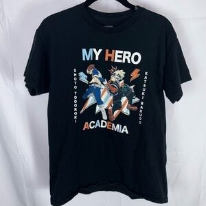 My Hero Academia Todoroki & Bakugo T-Shirt Short Sleeve Crewneck Unisex Top